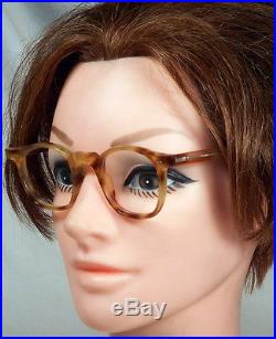 Fabulous vintage sunglasses lunettes eyeglasses 1950 carved frame france rare