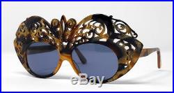 Fabulous vintage sunglasses lunettes eyeglasses 1980 carved frame france rare