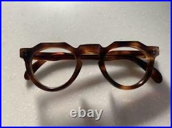 Frame France 1950-1960s Vintage CROWN PANTO Glasses 8mm Demi w 134mm Unused