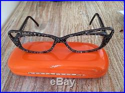 Francis Klein Paris eyeglass frames sparkly leopard