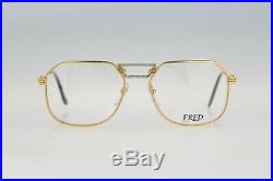 Fred Cap Horn, 80s Vintage square aviator eyeglasses NOS