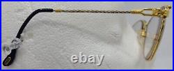 Fred Cythere Eyeglasses Cable VTG 57 16 135 France Nautical Gold FRAME ONLY