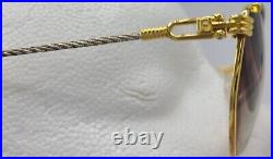 Fred Cythere Eyeglasses Cable VTG 57 16 135 France Nautical Gold FRAME ONLY