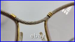 Fred Cythere Eyeglasses Cable VTG 57 16 135 France Nautical Gold FRAME ONLY