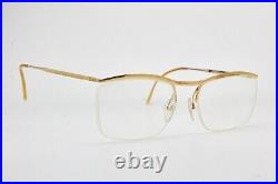 French hipsters 70's man vintage eyewear NYLOR 52-19-140 Double Gold Laminate