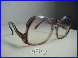 GIVENCHY X Vtg 70s Rainbow Clear France Made Women Wide Eyeglasses sz M