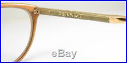 Gold & Wood Ultra Rare Vintage Eyeglasses Avant-garde Cat Eye Luxury Frames