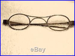 Genuine 1838 Scarce Hallmarked French Silver Eyeglasses With K Bridge