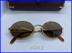 Genuine Vintage Cartier Oval Sunglasses Plaquet Or, Read Please