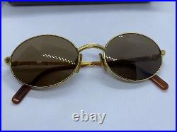 Genuine Vintage Cartier Oval Sunglasses Plaquet Or, Read Please