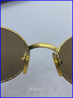 Genuine Vintage Cartier Oval Sunglasses Plaquet Or, Read Please