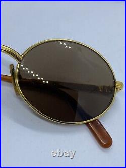 Genuine Vintage Cartier Oval Sunglasses Plaquet Or, Read Please