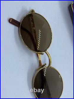 Genuine Vintage Cartier Oval Sunglasses Plaquet Or, Read Please