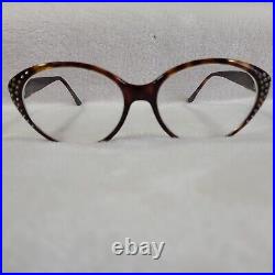Gianni Versace Vintage Eye Glasses Rhinestones 70s 80s Style Tortoise Design