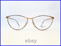 Givenchy Eyeglasses gold cateye women metal France vintage 90s mod. 34 NOS