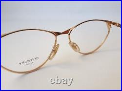 Givenchy Eyeglasses gold cateye women metal France vintage 90s mod. 34 NOS