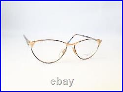 Givenchy Eyeglasses gold cateye women metal France vintage 90s mod. 34 NOS