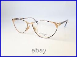 Givenchy Eyeglasses gold cateye women metal France vintage 90s mod. 34 NOS