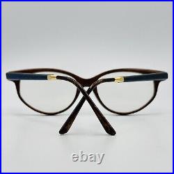 Gold And Wood eyeglasses Ladies Oval Colourful Cateye Real Vintage Mod. 714 NOS