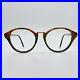 Gold And Wood eyeglasses Ladies Round Colourful Braun Real Vintage Mod. 413 New