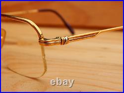 Gold Plated Vintage CARTIER Paris France Luxury Eyeglasses Frame 5123 140