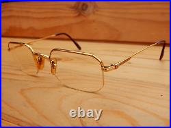 Gold Plated Vintage CARTIER Paris France Luxury Eyeglasses Frame 5123 140