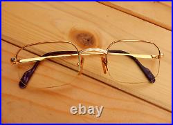 Gold Plated Vintage CARTIER Paris France Luxury Eyeglasses Frame 5123 140