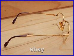 Gold Plated Vintage CARTIER Paris France Luxury Eyeglasses Frame 5123 140