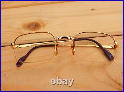 Gold Plated Vintage CARTIER Paris France Luxury Eyeglasses Frame 5123 140