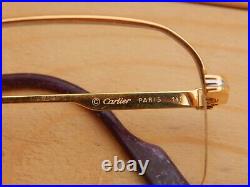 Gold Plated Vintage CARTIER Paris France Luxury Eyeglasses Frame 5123 140