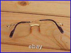 Gold Plated Vintage CARTIER Paris France Luxury Eyeglasses Frame 5123 140