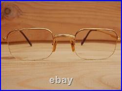 Gold Plated Vintage CARTIER Paris France Luxury Eyeglasses Frame 5123 140