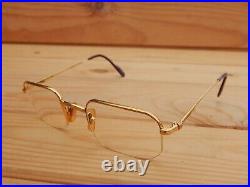 Gold Plated Vintage CARTIER Paris France Luxury Eyeglasses Frame 5123 140