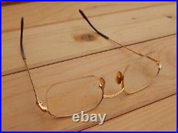 Gold Plated Vintage CARTIER Paris France Luxury Eyeglasses Frame 5123 140