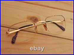 Gold Plated Vintage CARTIER Paris France Luxury Eyeglasses Frame 5123 140