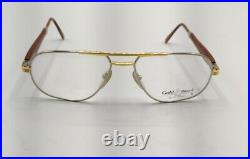 Gold & Wood Paris Or 22 Carat Gold Plated Aviator Glasses Vintage Dead Stock