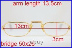 Great Used Vintage Cartier Demi Lune Eyeglasses Made In France