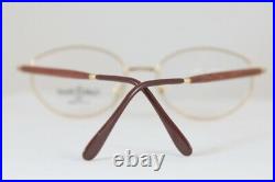 Great Vintage Gold & Wood 324 New 22k Gold Plated Eyeglasses Made In France