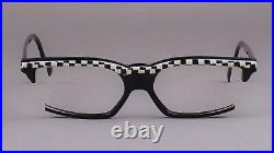 IDC Lunettes Vintage 728 8101 Checkered Black & White Eyeglasses Frames France