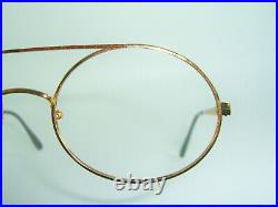 Jacques Bogart, eyeglasses, frames, oval, Gold plated, NOS, hyper vintage