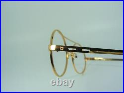 Jacques Bogart, eyeglasses, frames, oval, Gold plated, NOS, hyper vintage