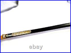 Jacques Fath JF 01 Gold/Black 52-19-145 Vintage Eyeglasses Frames Made in France