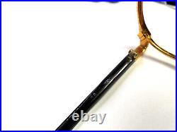 Jacques Fath JF 01 Gold/Black 52-19-145 Vintage Eyeglasses Frames Made in France