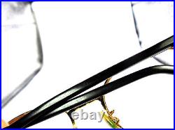 Jacques Fath JF 01 Gold/Black 52-19-145 Vintage Eyeglasses Frames Made in France