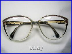 Jacques Fath, luxury eyeglasses, scallop, oval, frames, NOS, hyper vintage