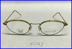 Jean Lafont L-70 48-19-135 Gold Tortoise Designer Eyeglass Vintage French Frames