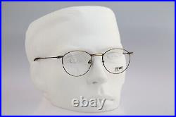 Kenzo Makara K 237 K17, Vintage 90s antique gold panto round eyeglasses frames m