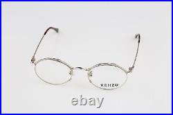 Kenzo Pamplone, Vintage 90s designer double rim small oval eyeglasses frames NOS