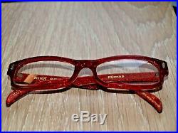 Kirk Originals Mimas Vintage Ladies Retro Glitter Glasses Frames Red