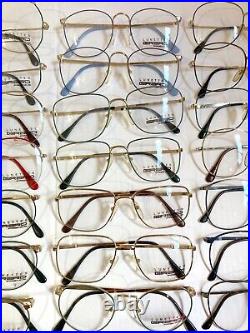 LOT of 21 vintage Girard metal glasses frames, France, Japan